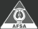 A black and white image of the afsa logo.